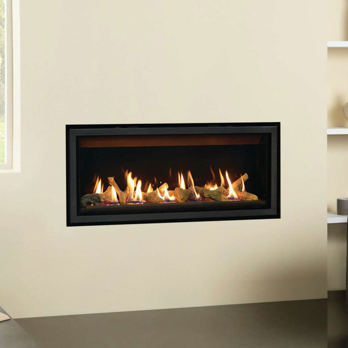 Gazco Studio 2 Slimline Glass Fronted Balanced Flue Gas Fire | Stoves Are Us