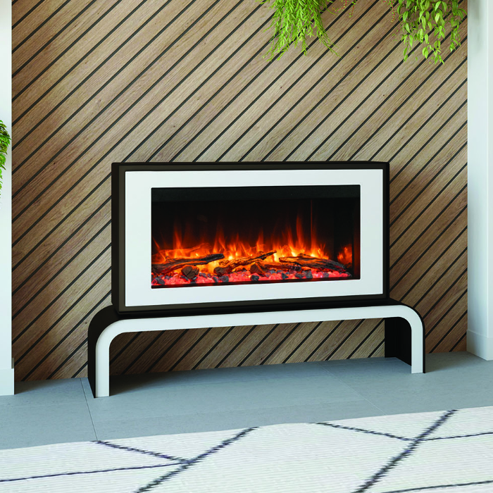 Gazco Liberty 85 Electric Stove, White | Stoves Are Us