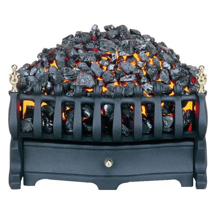 Burley Halstead 293 Electric Fire Basket, Black