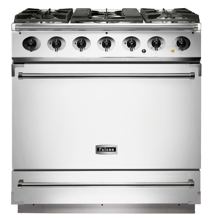 Falcon 900s Single Cavity Dual Fuel Range Cooker - White
