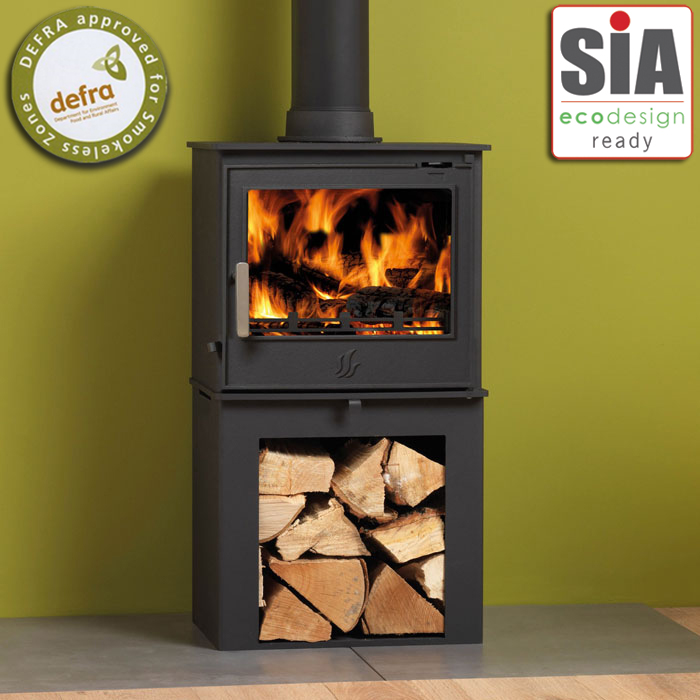ACR Malvern SE Log Store Multifuel / Woodburning Stove | Stoves Are Us