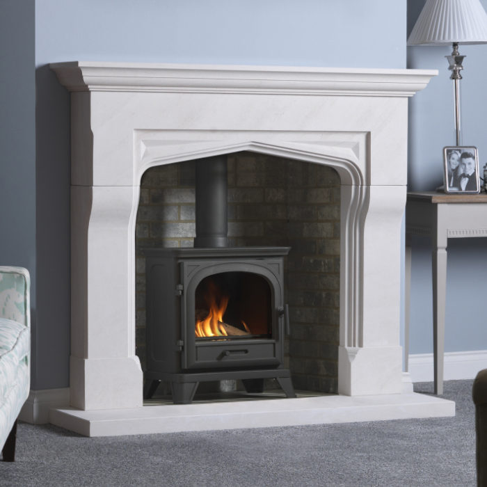 Penman Avebury Log Effect Conventional Flue Gas Stove | Stoves Are Us