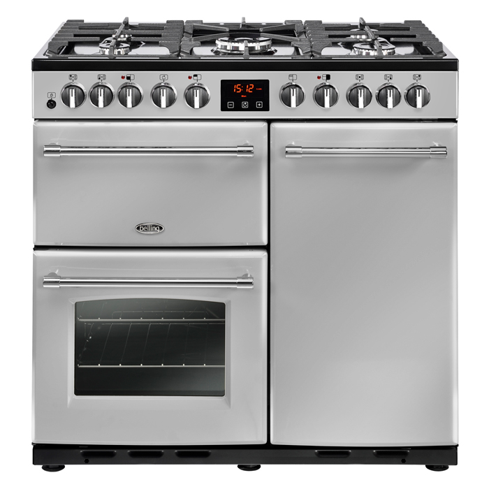 Belling silver range shop cooker