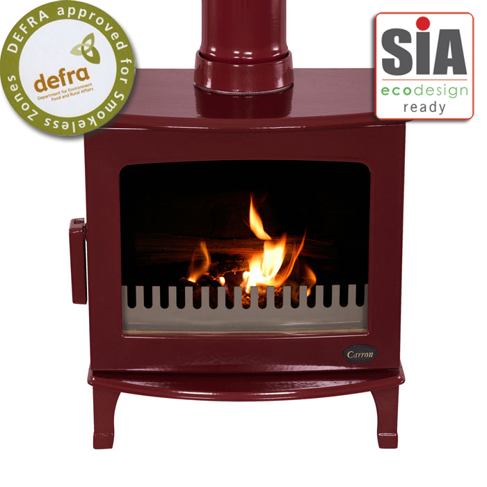 Carron 5kW ECO Red Enamel Wood-Burning Stove | Stoves Are Us