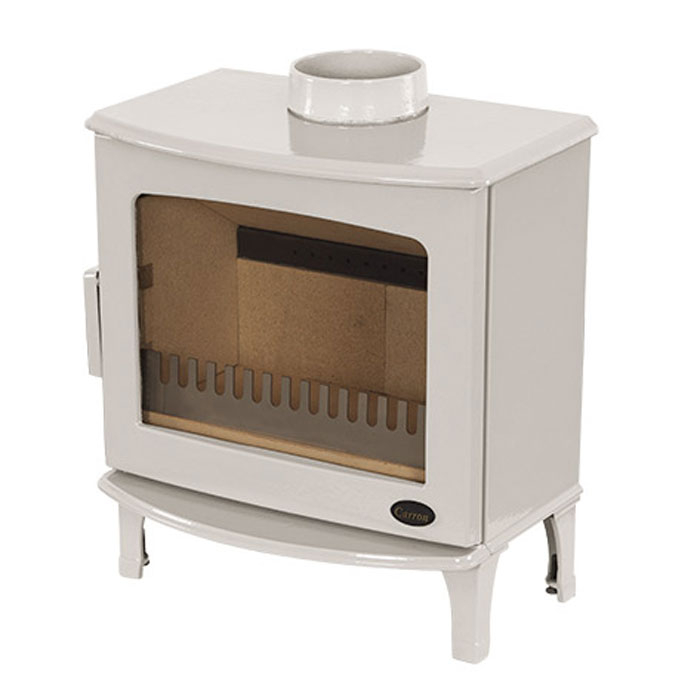 Carron 5kW ECO Cream Enamel Wood-Burning Stove | Stoves Are Us