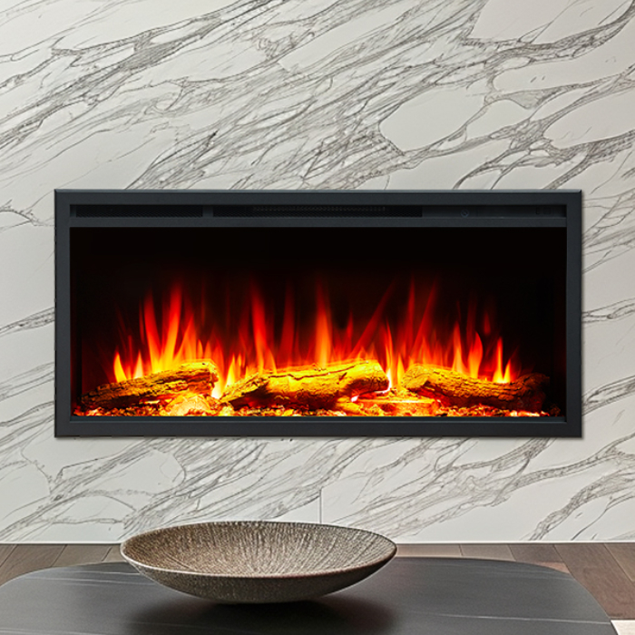 Brighte ELEKIBRUSH＋ BlazeBright Alnwick Deep Lux 1020 Built-in Electric Fire | Stoves
