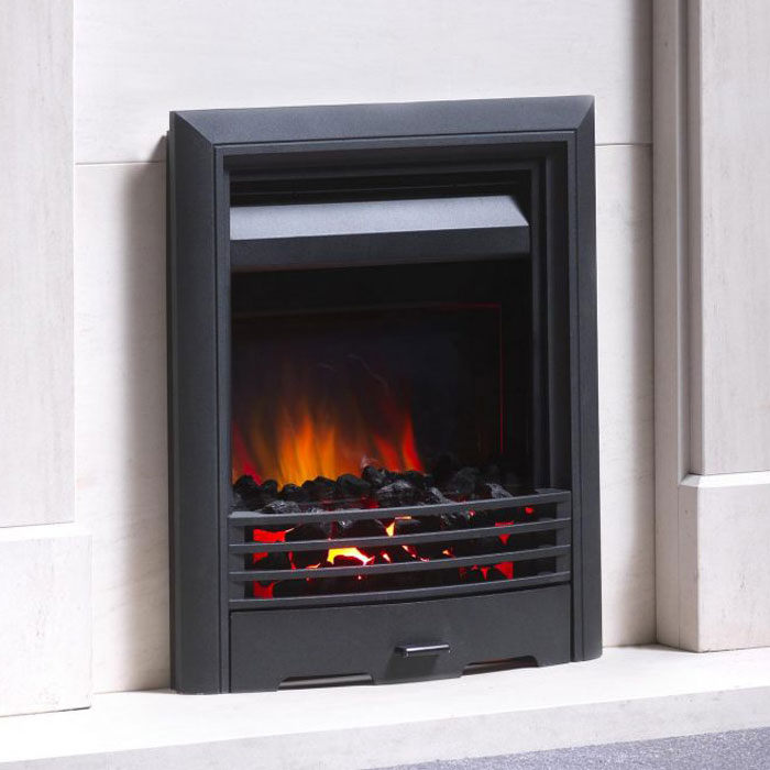 Burley Langton 1894BL Electric Fire, Black/Black Fret | Stoves Are Us