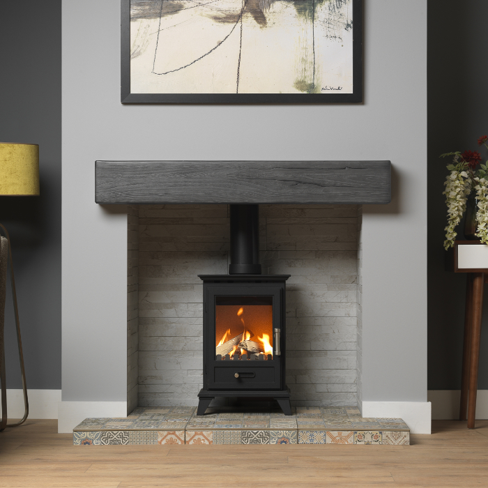 Gallery Grey Oak Timber Effect Non-Combustible 48 Fireplace Beam | Stoves  Are Us