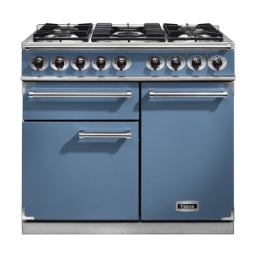 Falcon 1000 Deluxe China Blue Dual Fuel Range Cooker