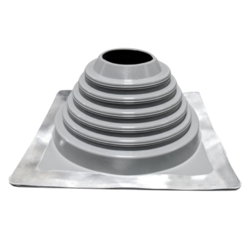 No 7 Metal Grey Silicone Roof Flashing - 6" - 7" Twinwall Flue (150-175mm)