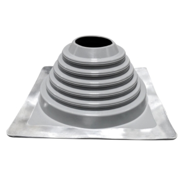 No 6 Metal Grey Silicone Roof Flashing - 4-5" Twinwall Flue (100-125mm)