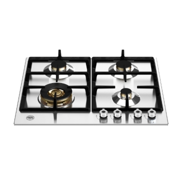Bertazzoni P604LPROX Pro Series 60cm Gas Hob with Wok, Stainless Steel