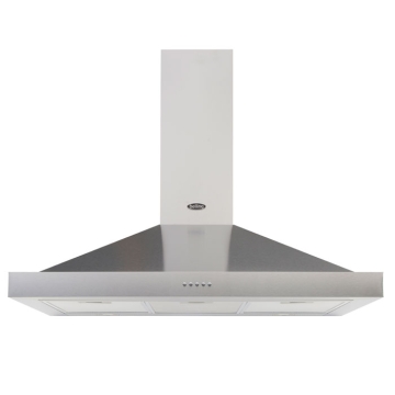 Belling Cookcentre 100cm Chimney Hood, Stainless Steel