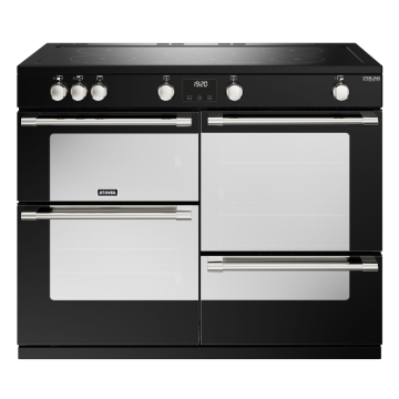 Stoves Sterling Deluxe D1100Ei TCH Black 110cm Induction Range Cooker, Touch Control