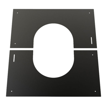 Square 45 Degree 7" Finishing Plate - Black