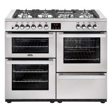 Belling Cookcentre 110DFT Professional Stainless Steel 110cm Dual Fuel Range Cooker
