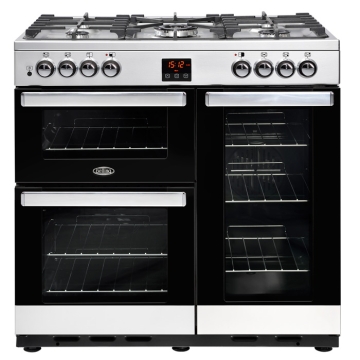 Belling Cookcentre X90G 90cm Gas Range Cooker, Stainless Steel