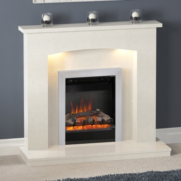 FLARE Isabelle 45" Marble Fireplace
