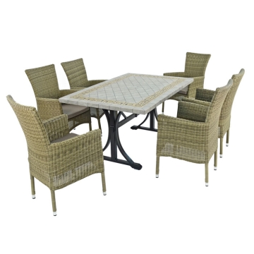 Europa Leisure Burlington Dining Table with Dorchester 6 Seater Chair Set