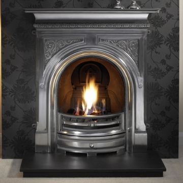 Gallery Celtic Cast Iron Fireplace, Full Polished