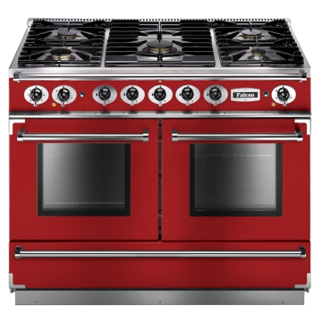 Falcon 1092 Continental Cherry Red Dual Fuel Range Cooker