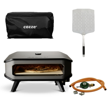 Cozze 17" with Thermometer Pizza Oven Bundle