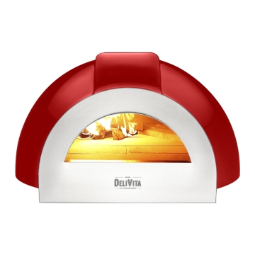 Delivita Pro Duel Fuel Pizza Oven, Chilli Red