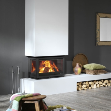 Dik Geurts Instyle Triple 660 Low Inset Wood Burning Stove