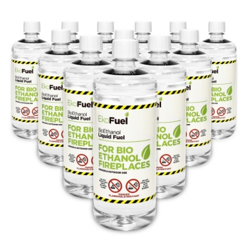12x 1L Bioethanol Bottles