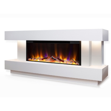 Celsi Gemma Electric Fireplace, Smooth White