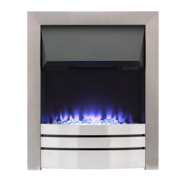 Gallery Hopton Inset Electric Fire, Brushed Steel