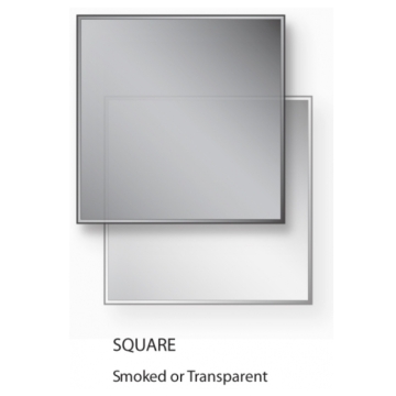 Gallery 900mm x 900mm Square Smoked Glass Hearth