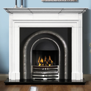 PureGlow Himley 58" Limestone Fireplace Surround
