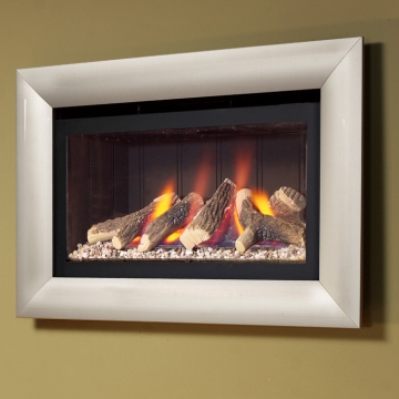 Flavel Jazz HE Hole in the Wall Gas Fire, Chrome