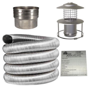 All-In-One 10 Metre Stove Flue Pack 5"