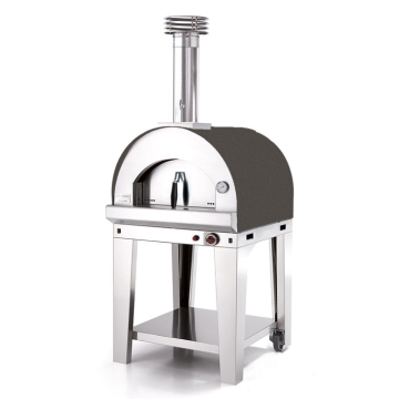 Fontana Margherita Anthracite Gas-Fired Pizza Oven with Trolley