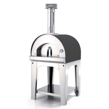 Fontana Margherita Anthracite Wood-Fired Pizza Oven with Trolley