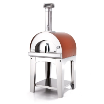 Fontana Margherita Rosso Wood-Fired Pizza Oven with Trolley