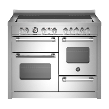 Bertazzoni 110cm Master Series Induction Top Electric Triple Oven, Stainless Steel