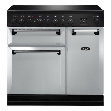 AGA Masterchef Deluxe 90cm Range Cooker Induction Hob, Pearl Ashes