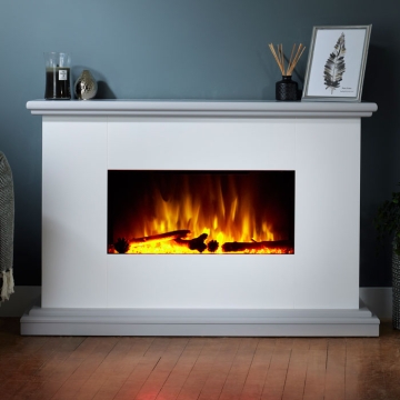 Flametek Midi 48" Electric Fireplace Suite