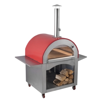 Alfresco Chef Milano Wood-Fired Pizza Oven, Red