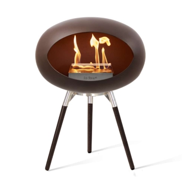 Le Feu Ground Low Bioethanol Fireplace, Mocca/Silver