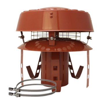 MI-FLEX Pot Hanger With Anti Downdraft Cowl 125mm, Terracotta