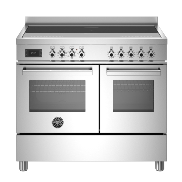 Bertazzoni Professional Series 100cm Induction Top Electric Double Oven, Stainless Steel
