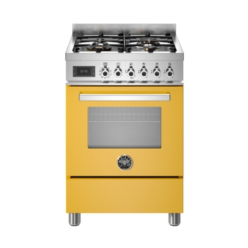 Bertazzoni 60cm Professional Series 4-Burner Electric Oven, Giallo Yellow