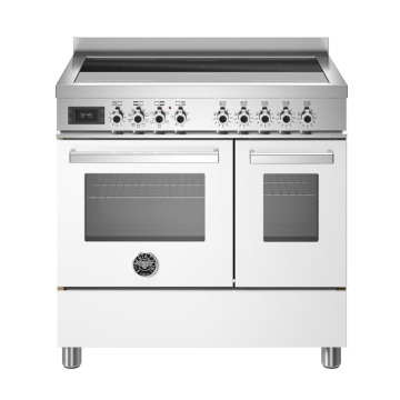 Bertazzoni 90cm Professional Series Induction Top Electric Double Oven, Bianco White
