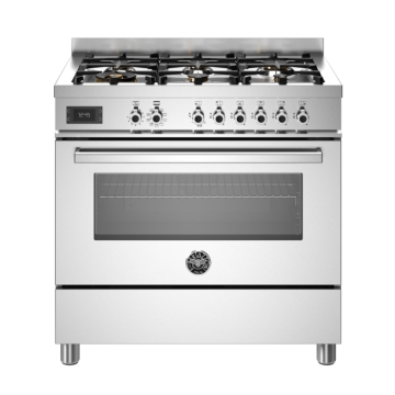 Bertazzoni 90cm Professional Series 6-Burner Electric Oven, Stainless Steel