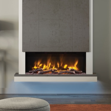 Elgin & Hall Camino 53" Pryzm Chimney Breast Electric Fireplace, Chicago Concrete