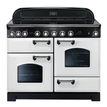 Rangemaster Classic Deluxe 110cm Induction Electric Range Cooker,  White